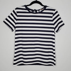 BROOKS BROTHERS Red Fleece Navy Blue White Short Sleeve T-Shirt Sz Medium M